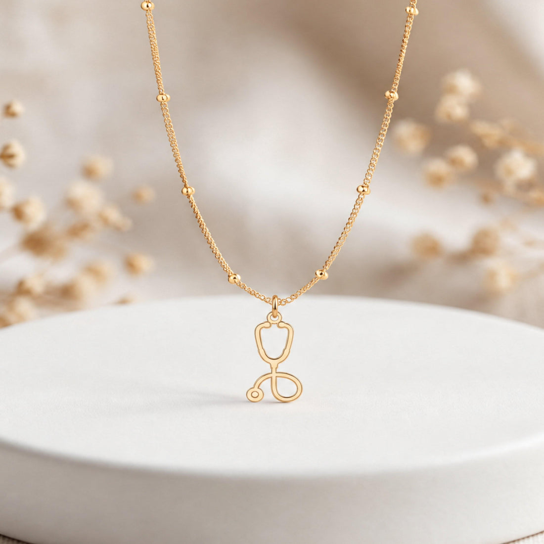 Medical Stethoscope Charm Necklace