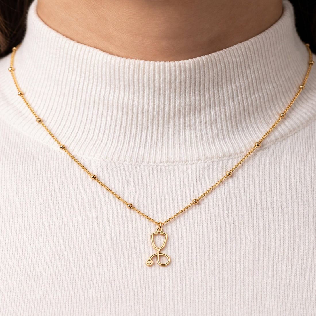 Medical Stethoscope Charm Necklace