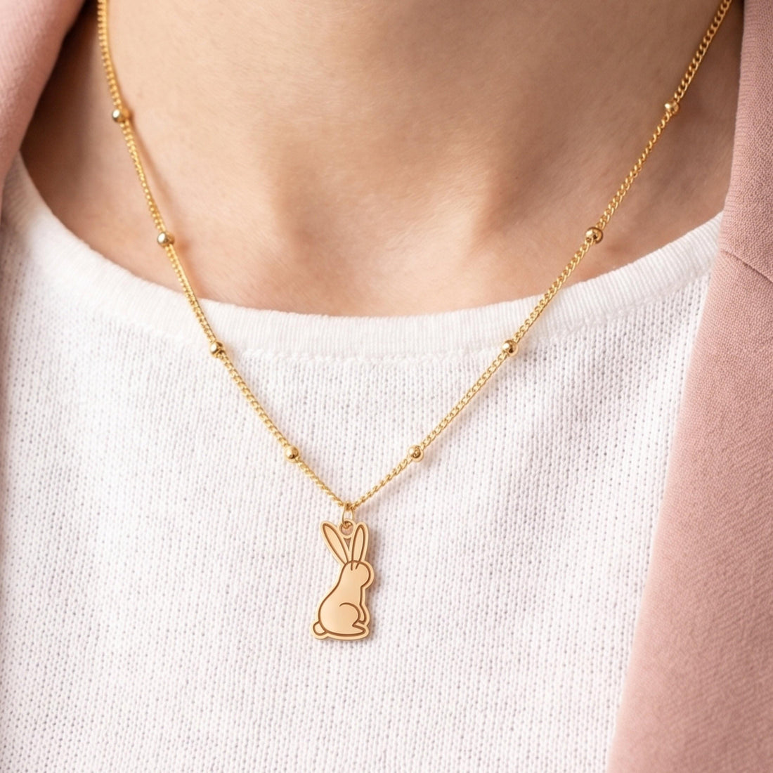 Bunny Rabbit Charm Necklace