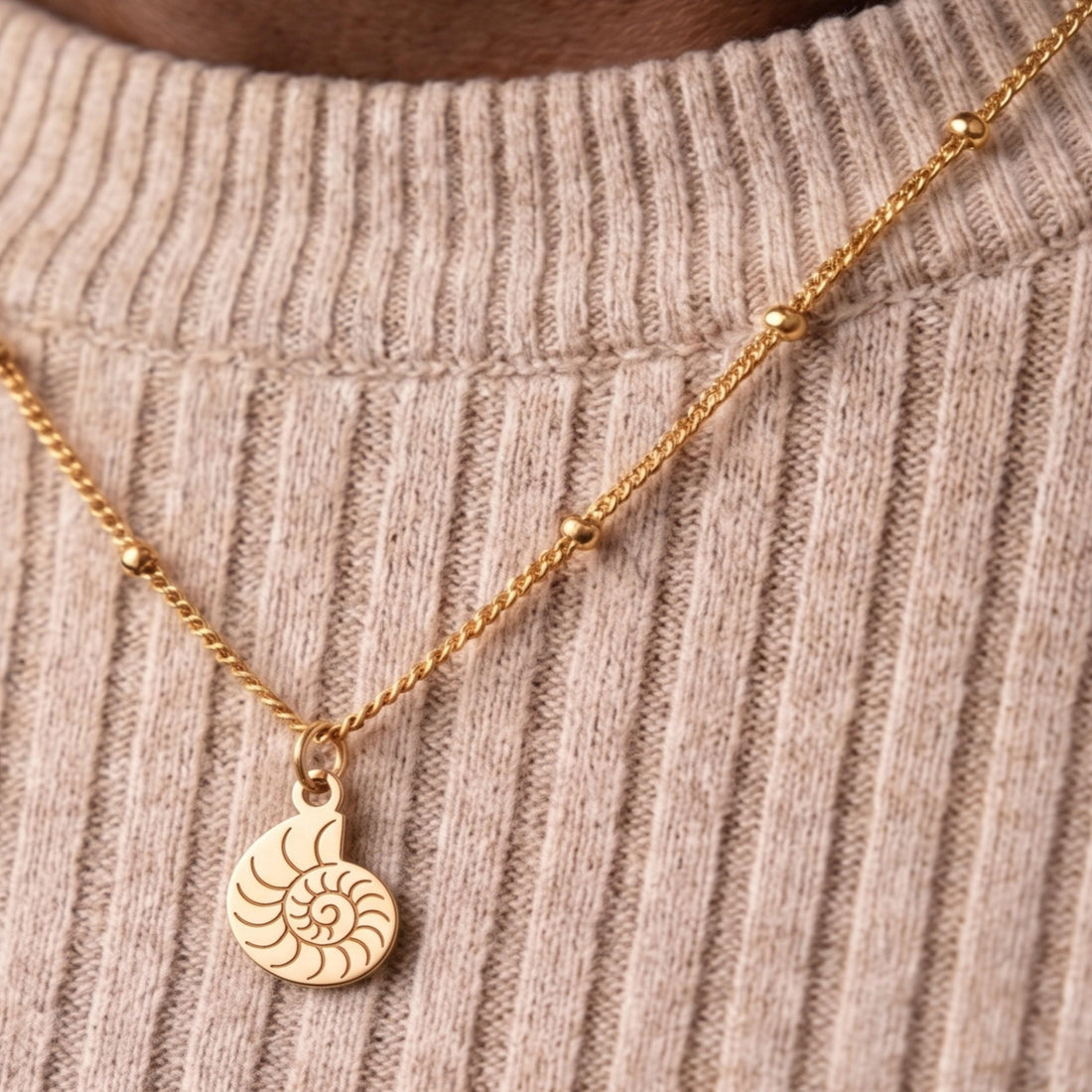 Nautilus Shell Charm Necklace