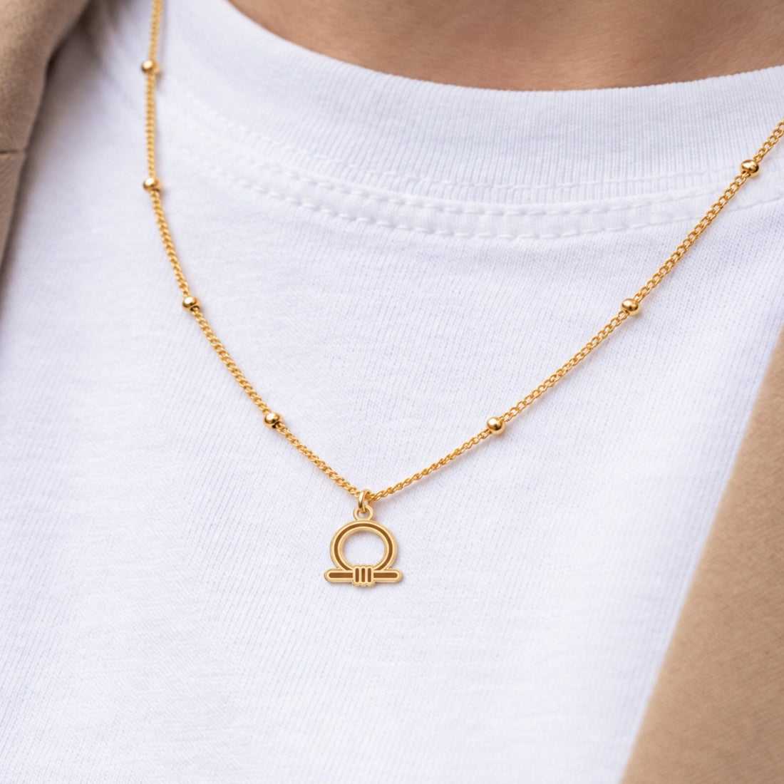Omega Symbol Charm Necklace