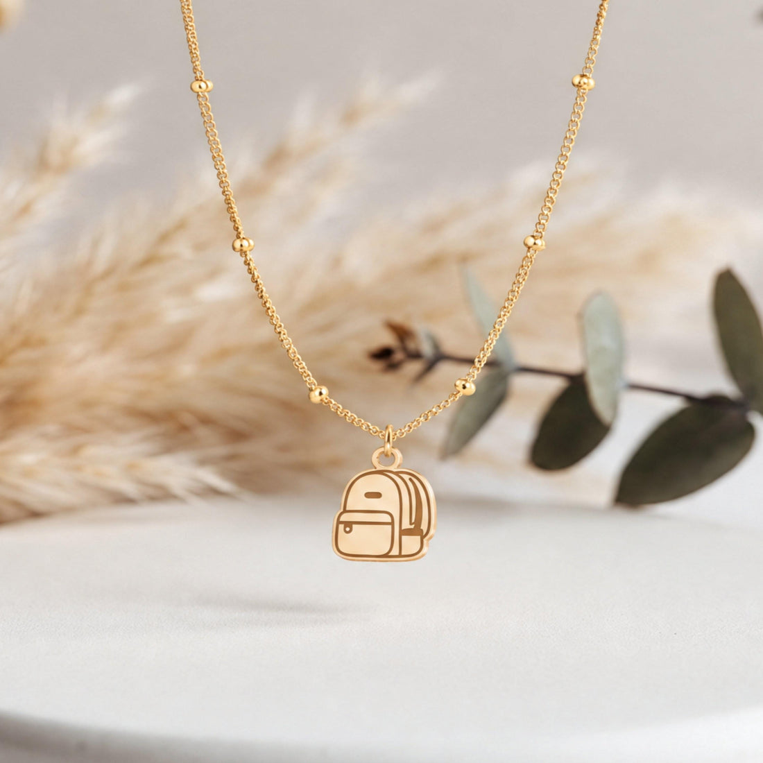 Backpack Hiker Charm Necklace