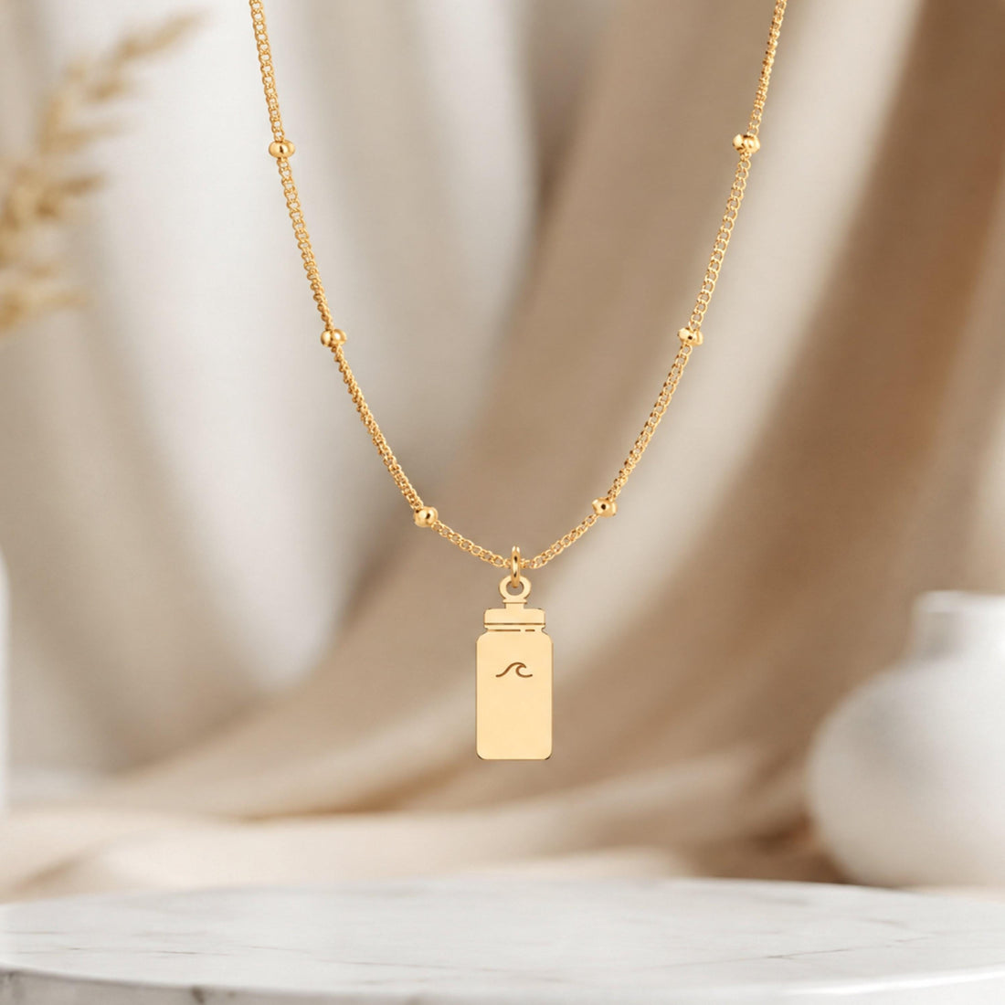 Water Bottle Charm Necklace