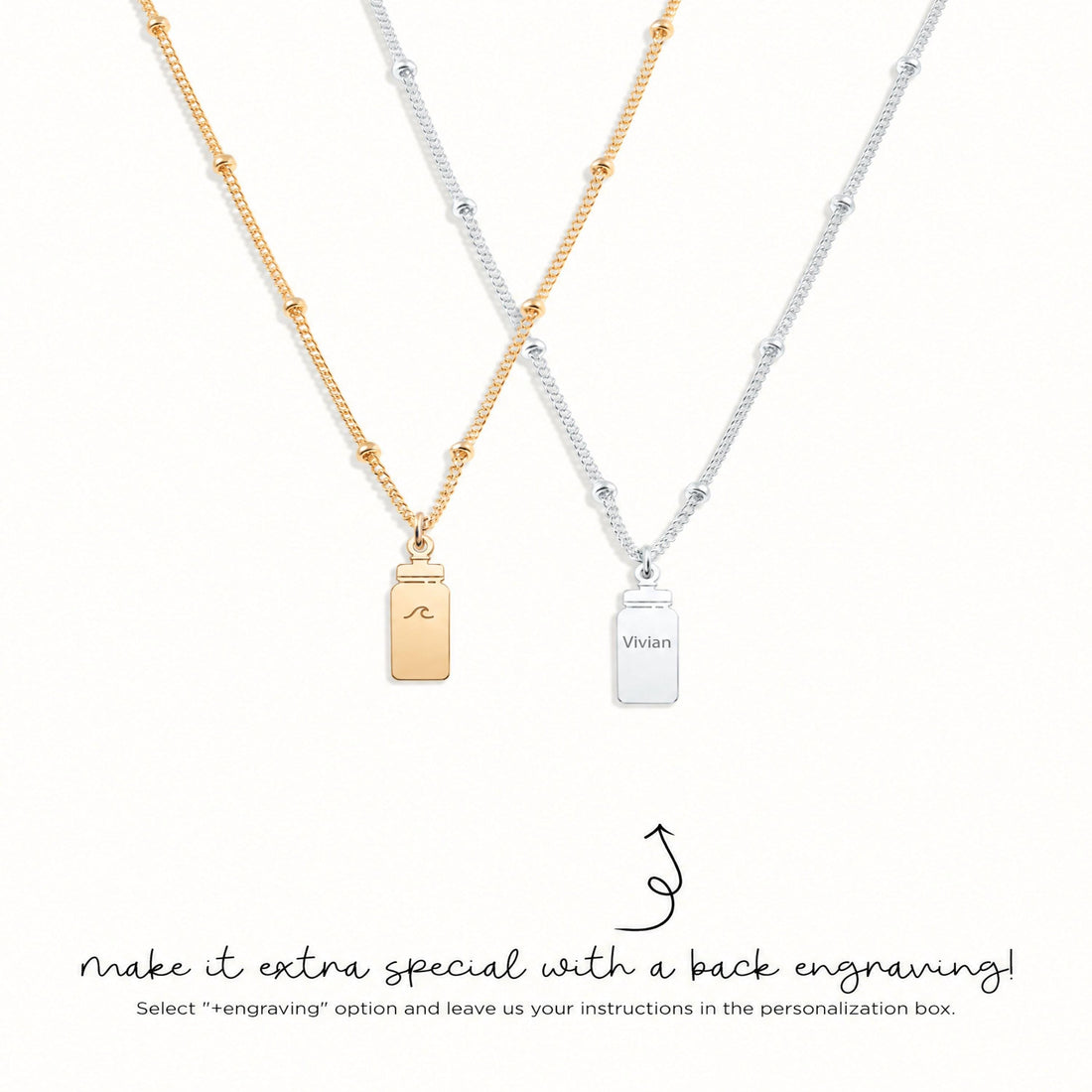 Water Bottle Charm Necklace