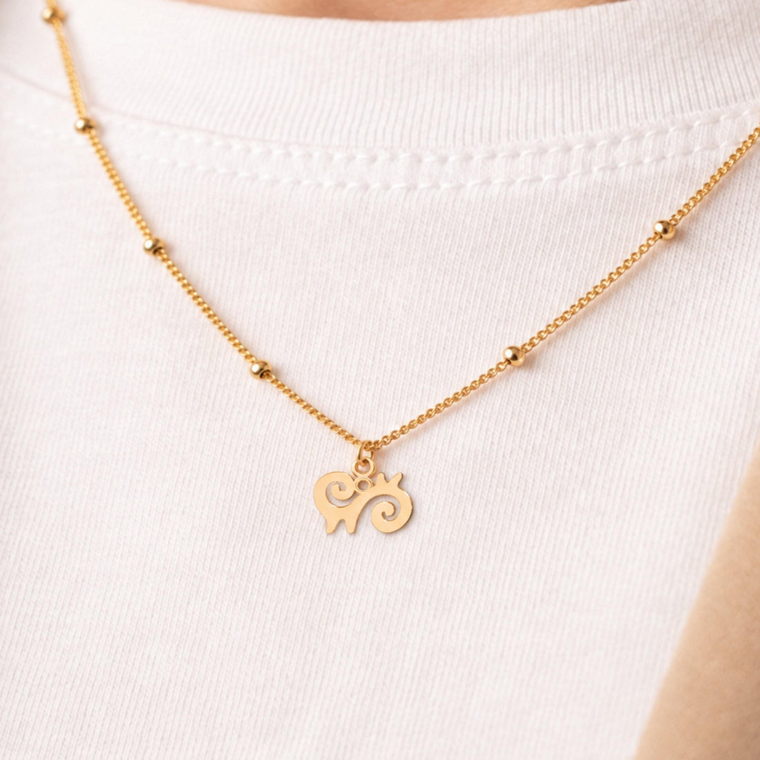 Aries Ram Zodiac Charm Necklace