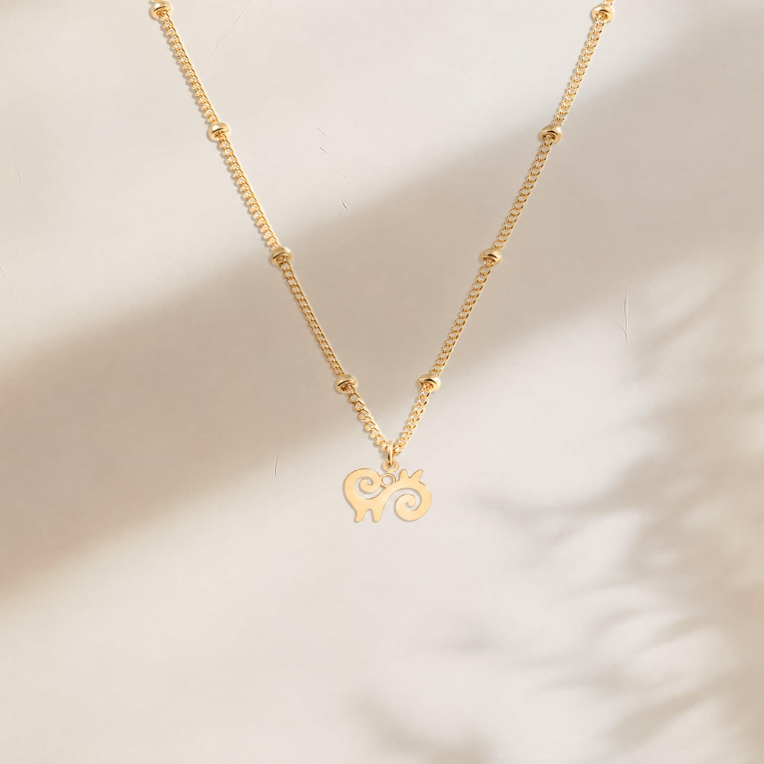 Aries Ram Zodiac Charm Necklace