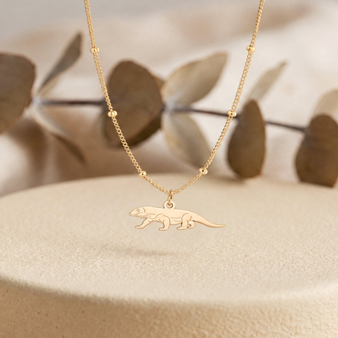 Komodo Dragon Charm Necklace