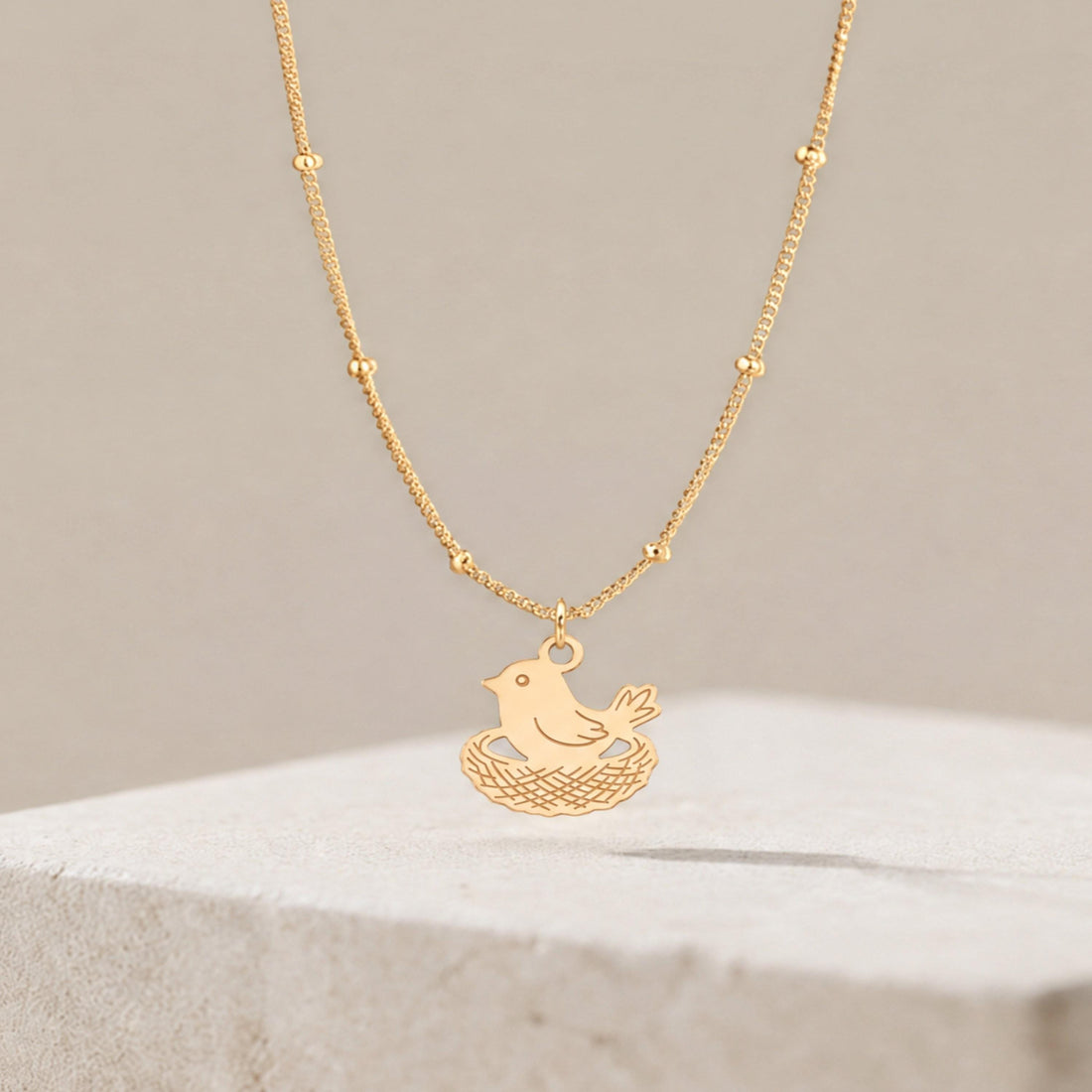 Bird Nest Charm Necklace