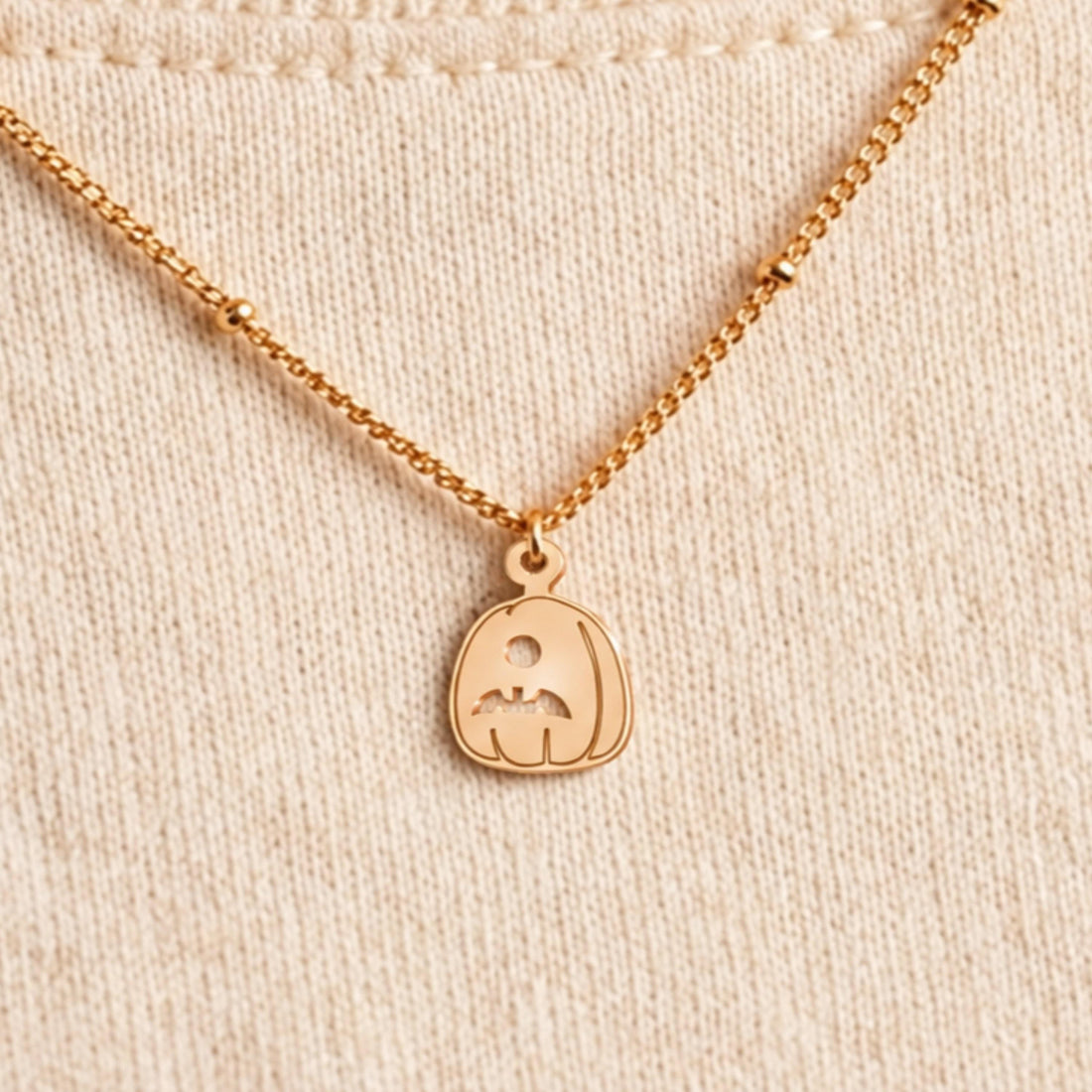 Halloween Pumpkin Charm Necklace
