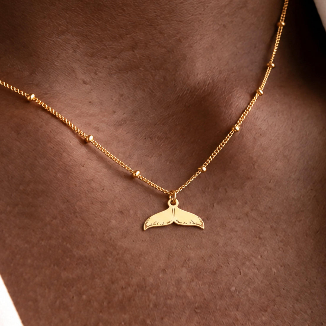 Whale Tail Charm Necklace