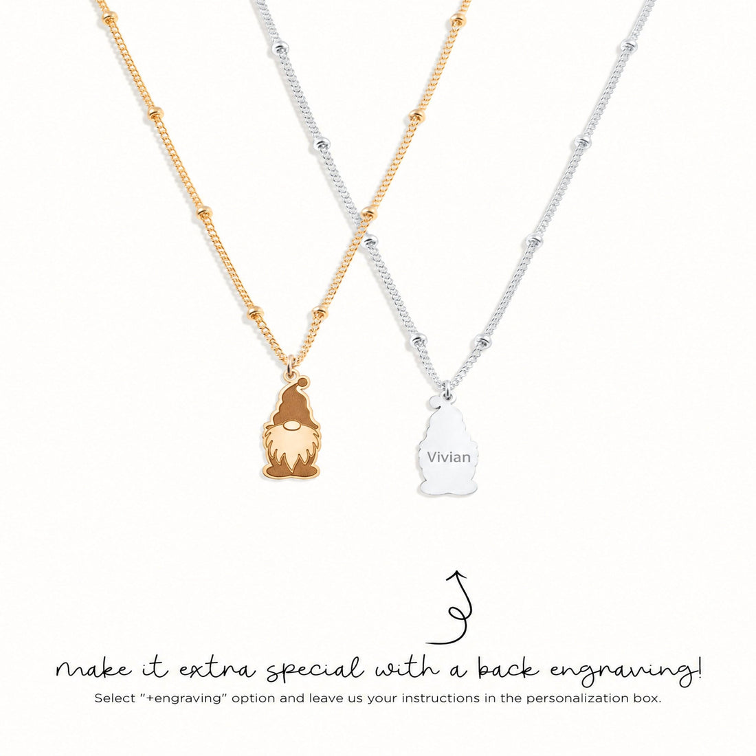 Garden Gnome Charm Necklace