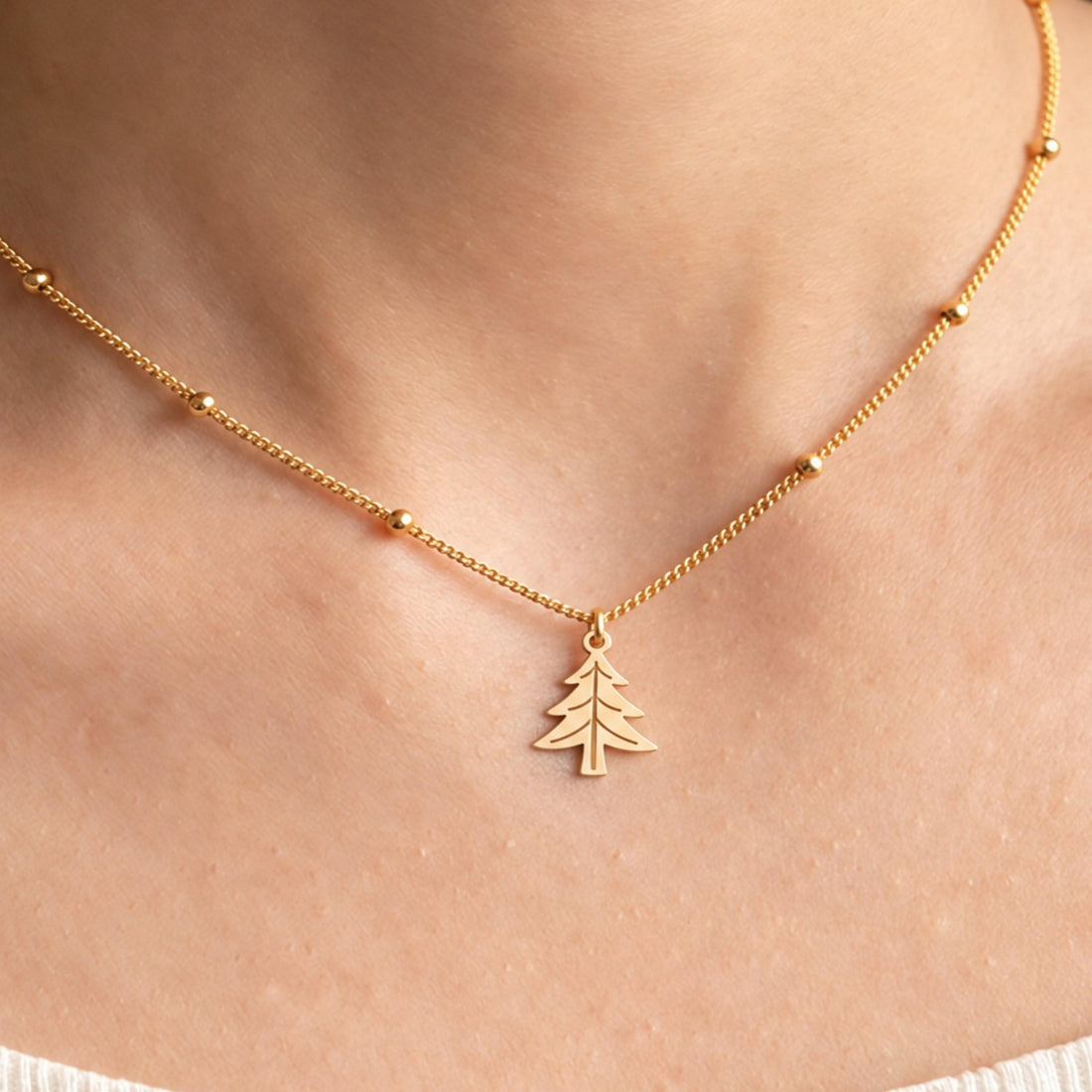 Pine Tree Charm Necklace