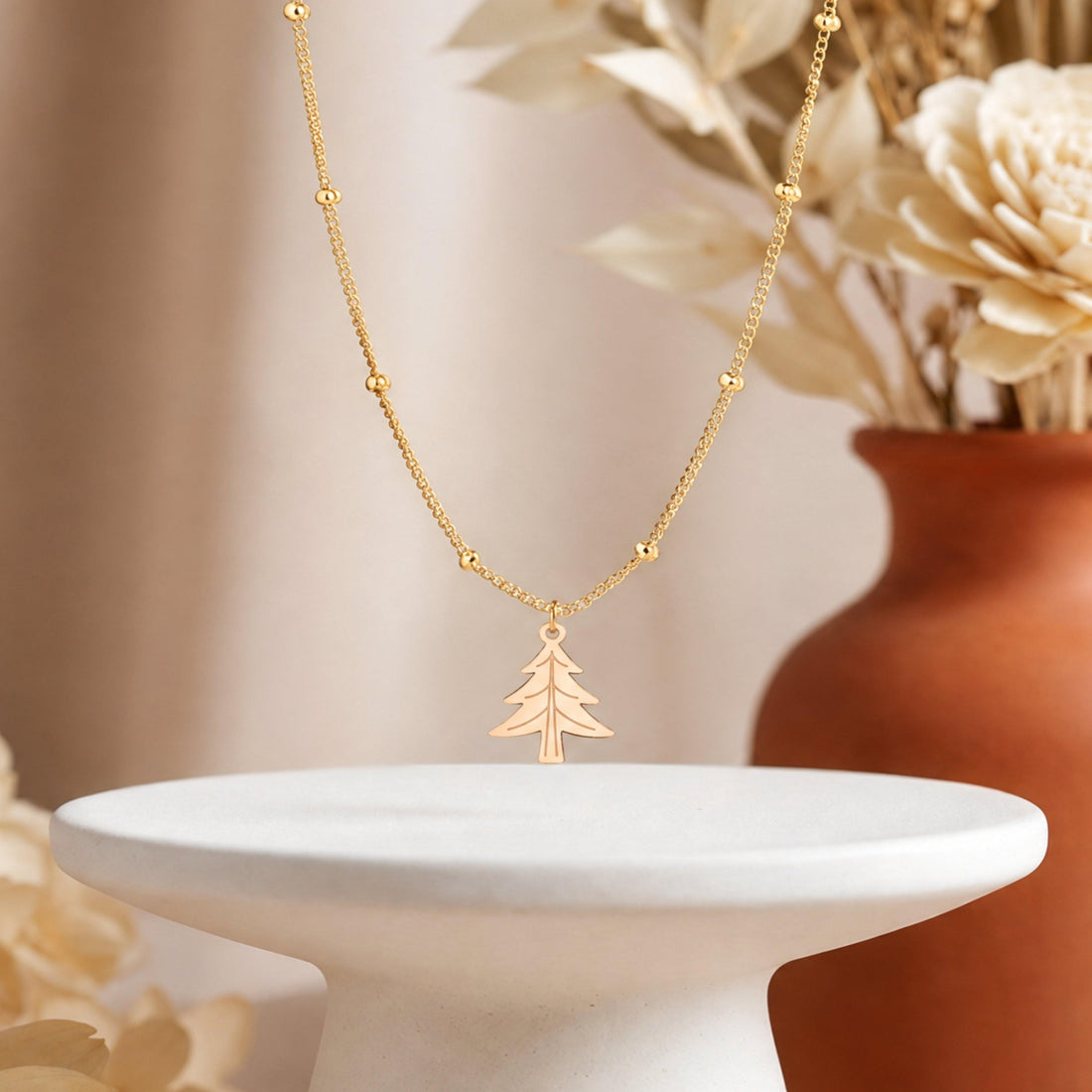 Pine Tree Charm Necklace