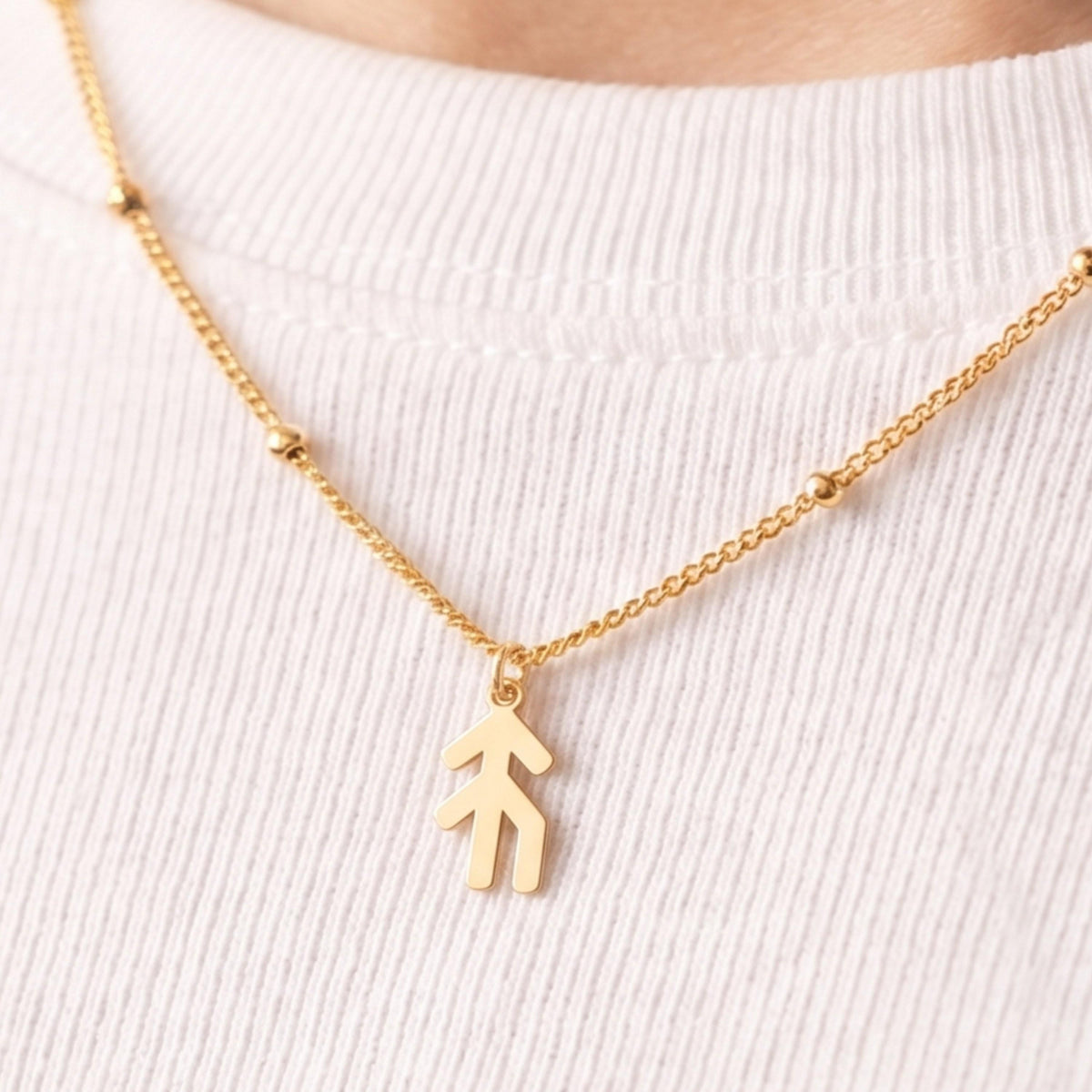 Algiz Rune Charm Necklace