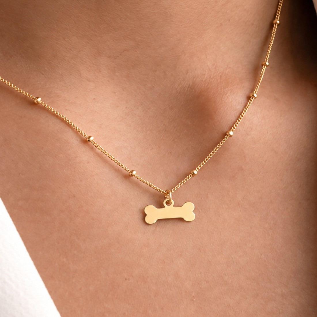 Dog Bone Charm Necklace