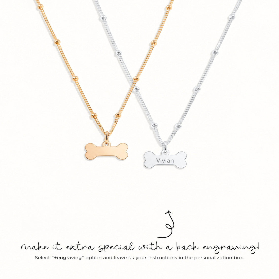 Dog Bone Charm Necklace