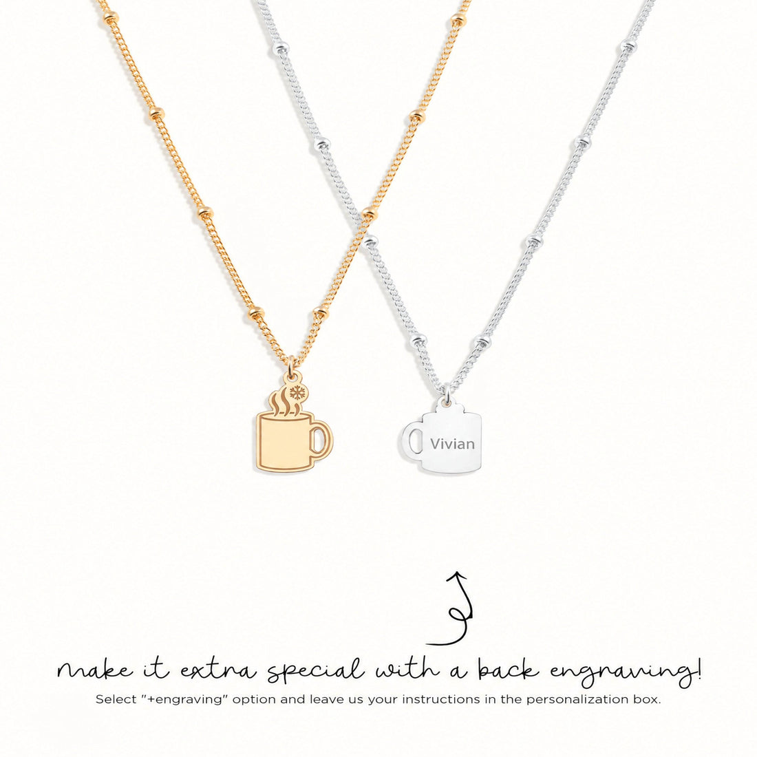 Coffee Mug Charm Necklace