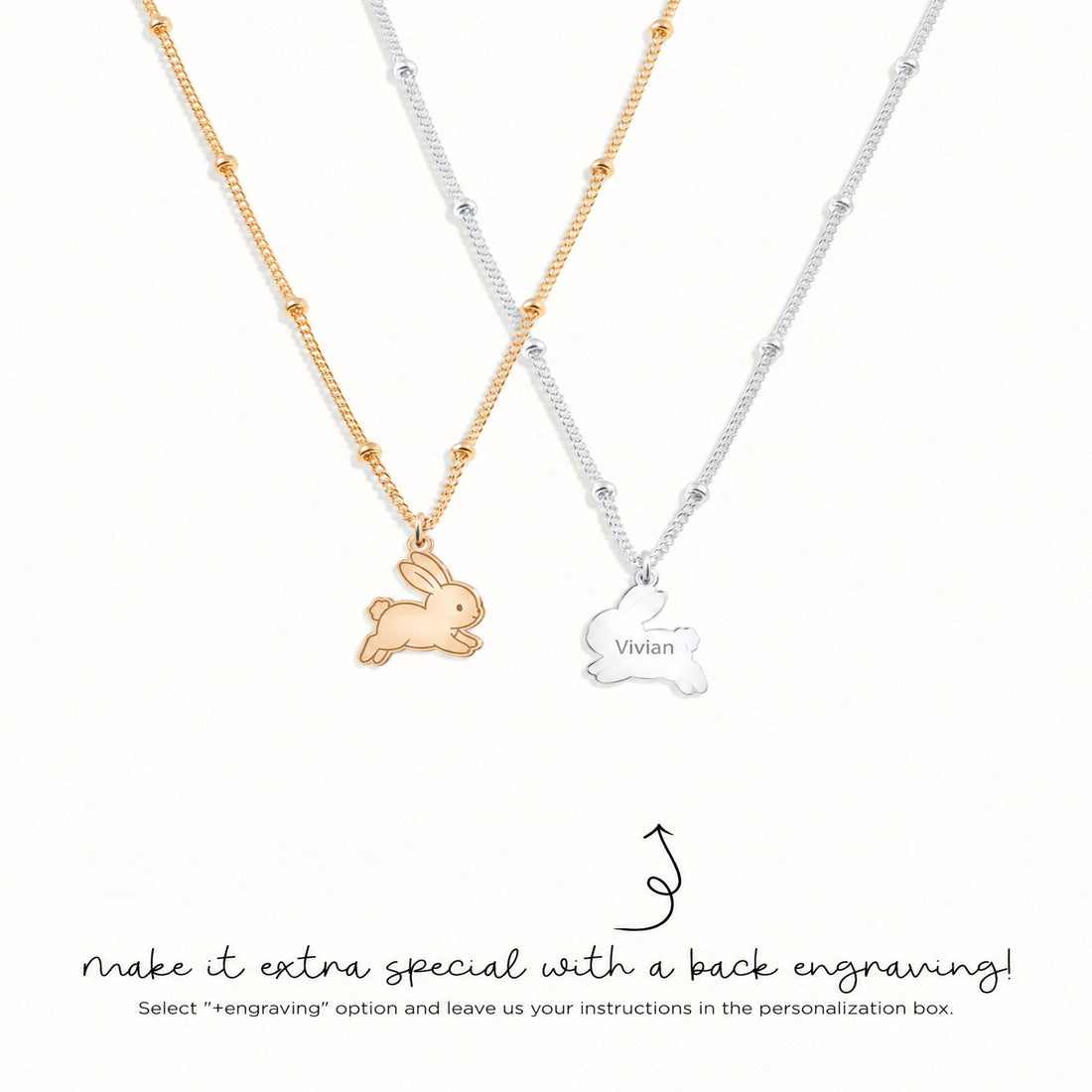 Running Rabbit Charm Necklace