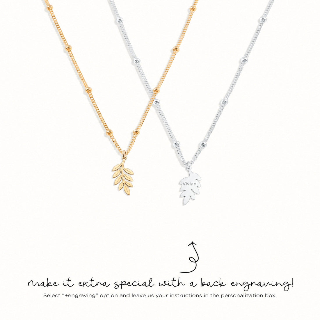 Olive Branch Charm Necklace