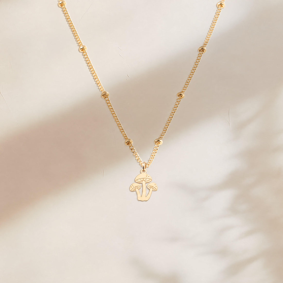 Mushroom Cluster Charm Necklace