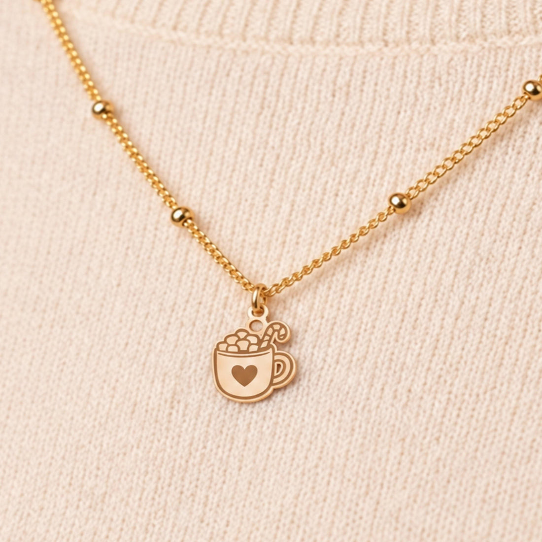 Hot Cocoa Mug Charm Necklace