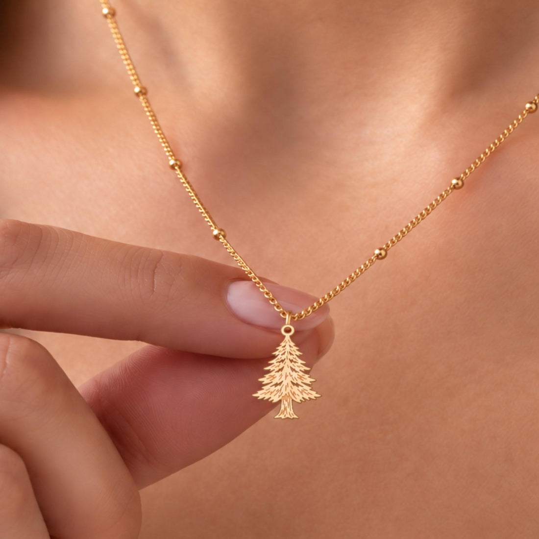 Pine Tree Charm Necklace