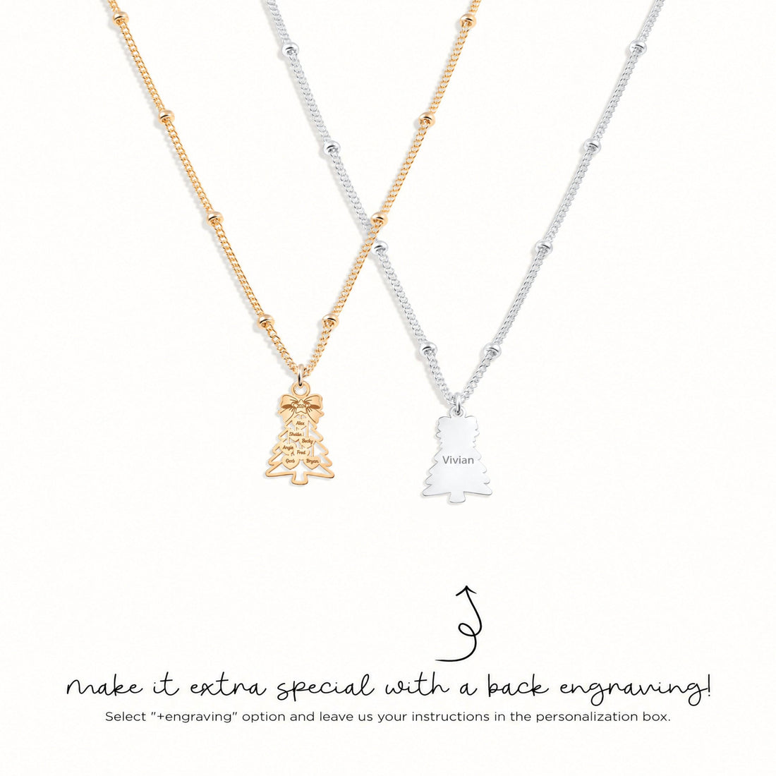 Christmas Plaque Charm Necklace
