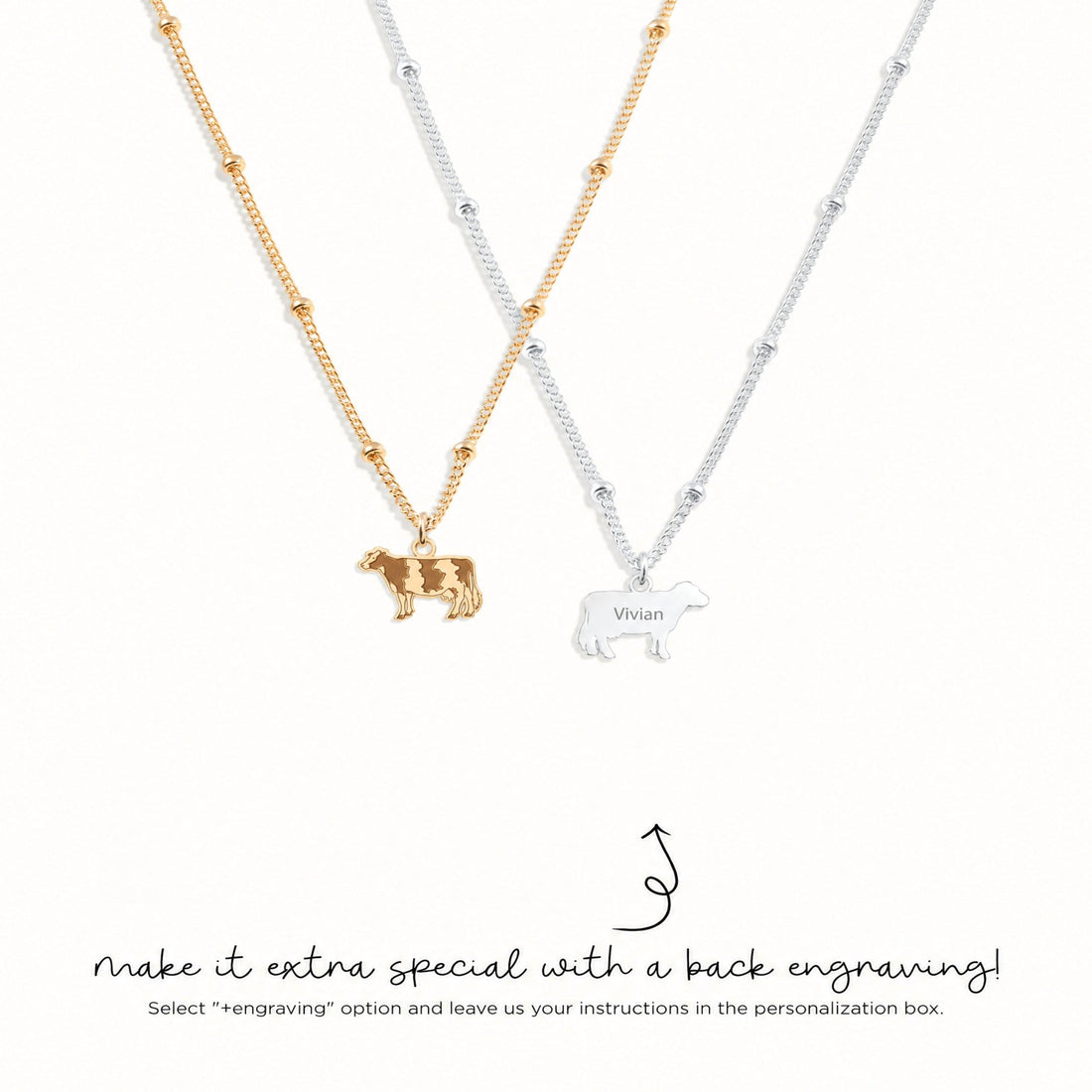 Holstein Cow Charm Necklace