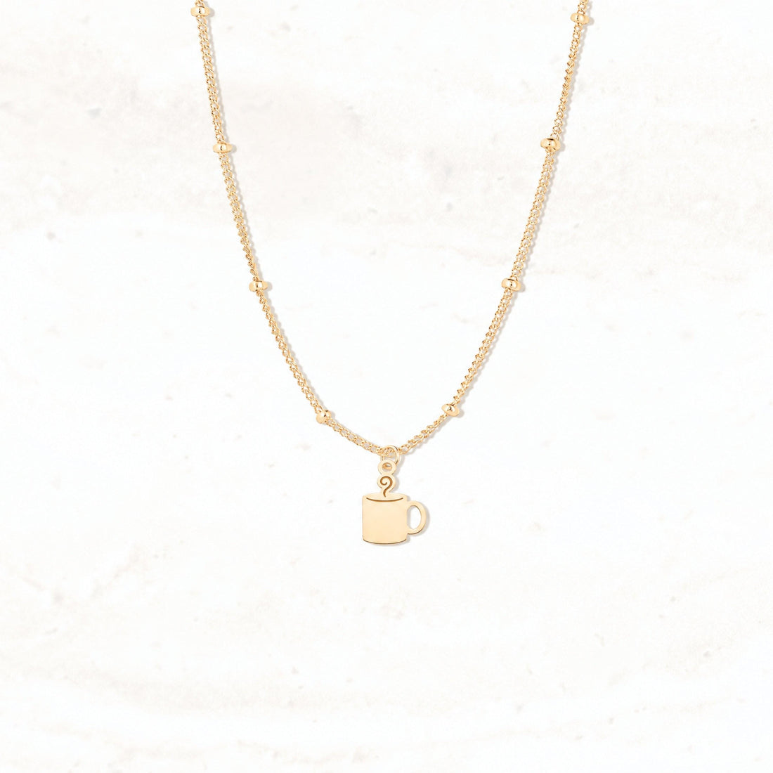 Coffee Mug Charm Necklace