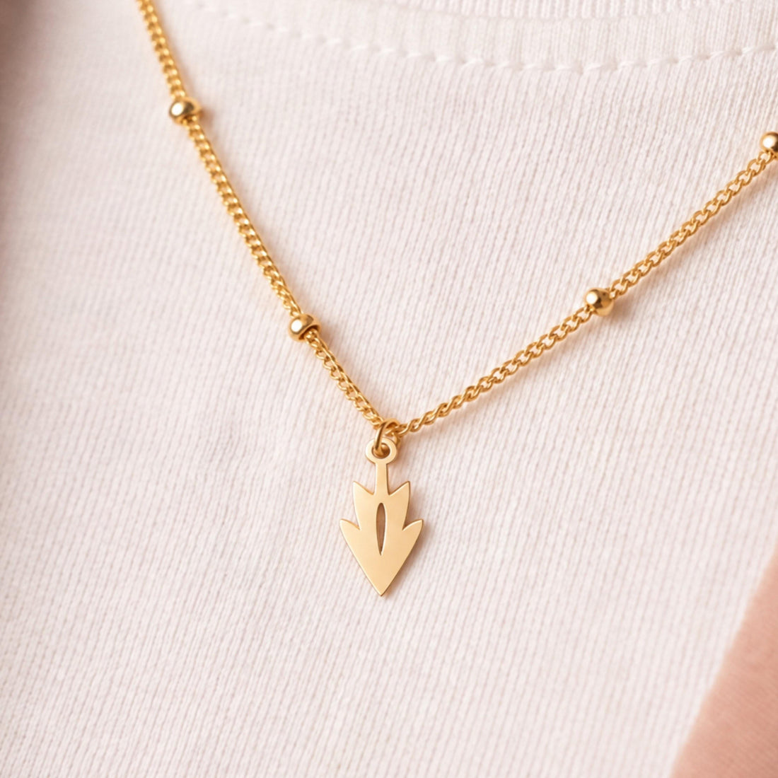 Arrowhead Arrow Charm Necklace