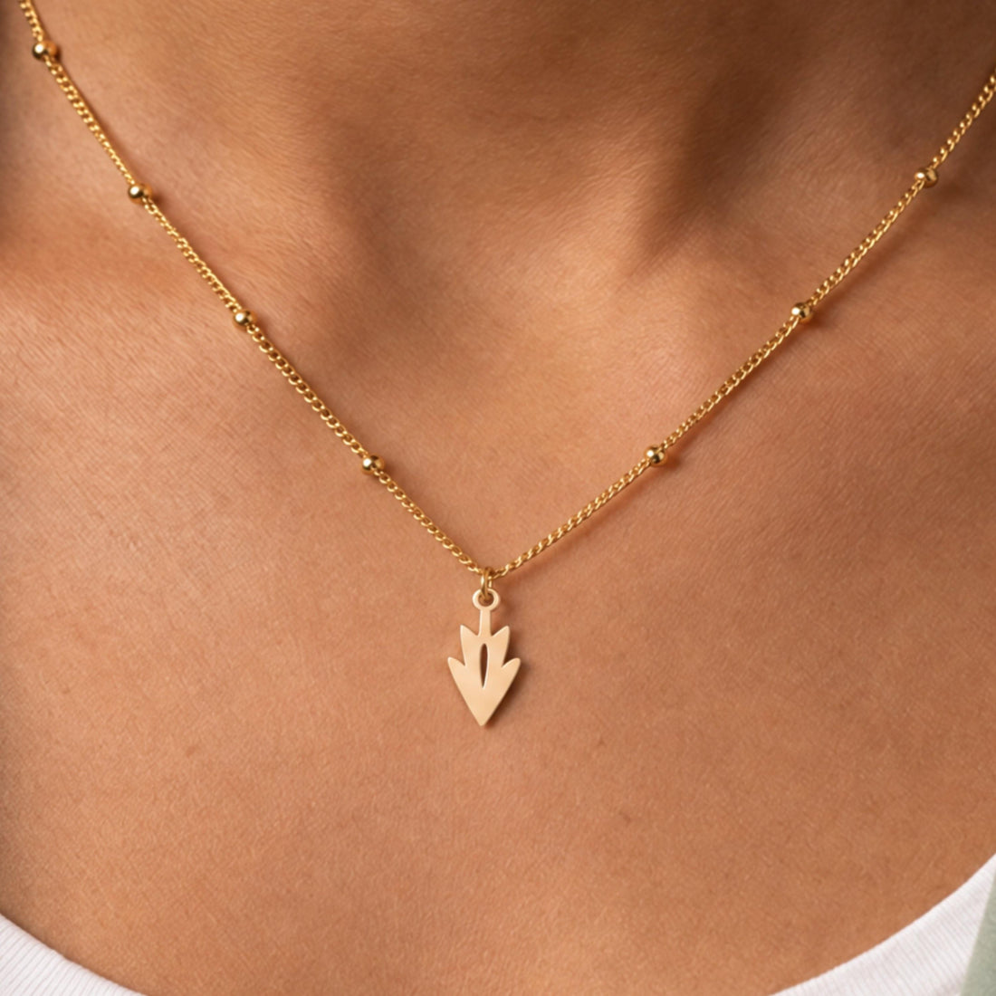 Arrowhead Arrow Charm Necklace