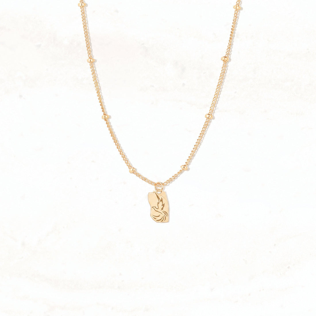 Flying Dove Charm Necklace