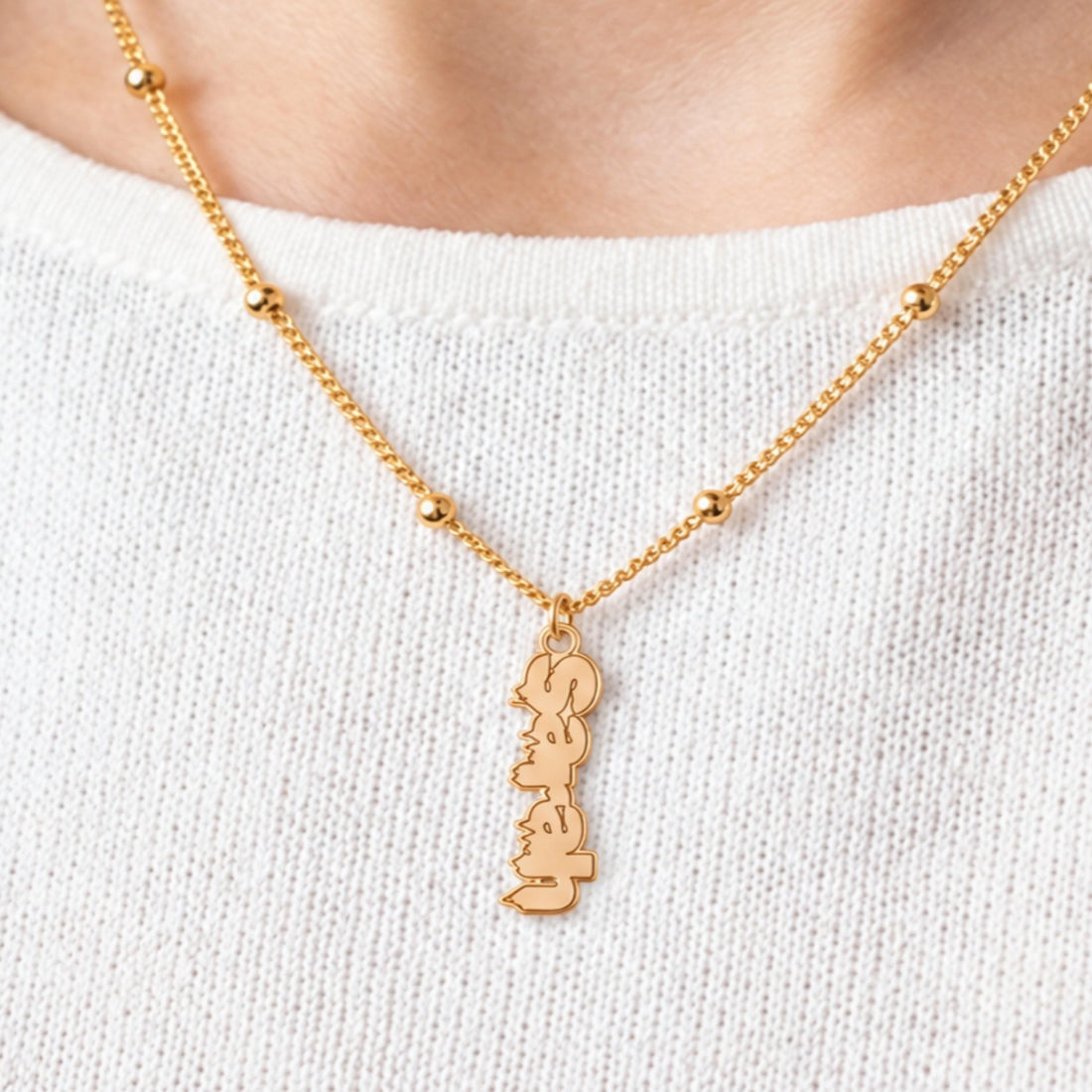 Mom Word Charm Necklace