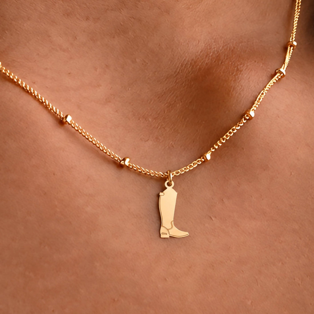 Cowboy Boot Charm Necklace