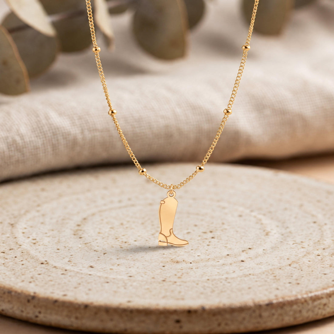 Cowboy Boot Charm Necklace