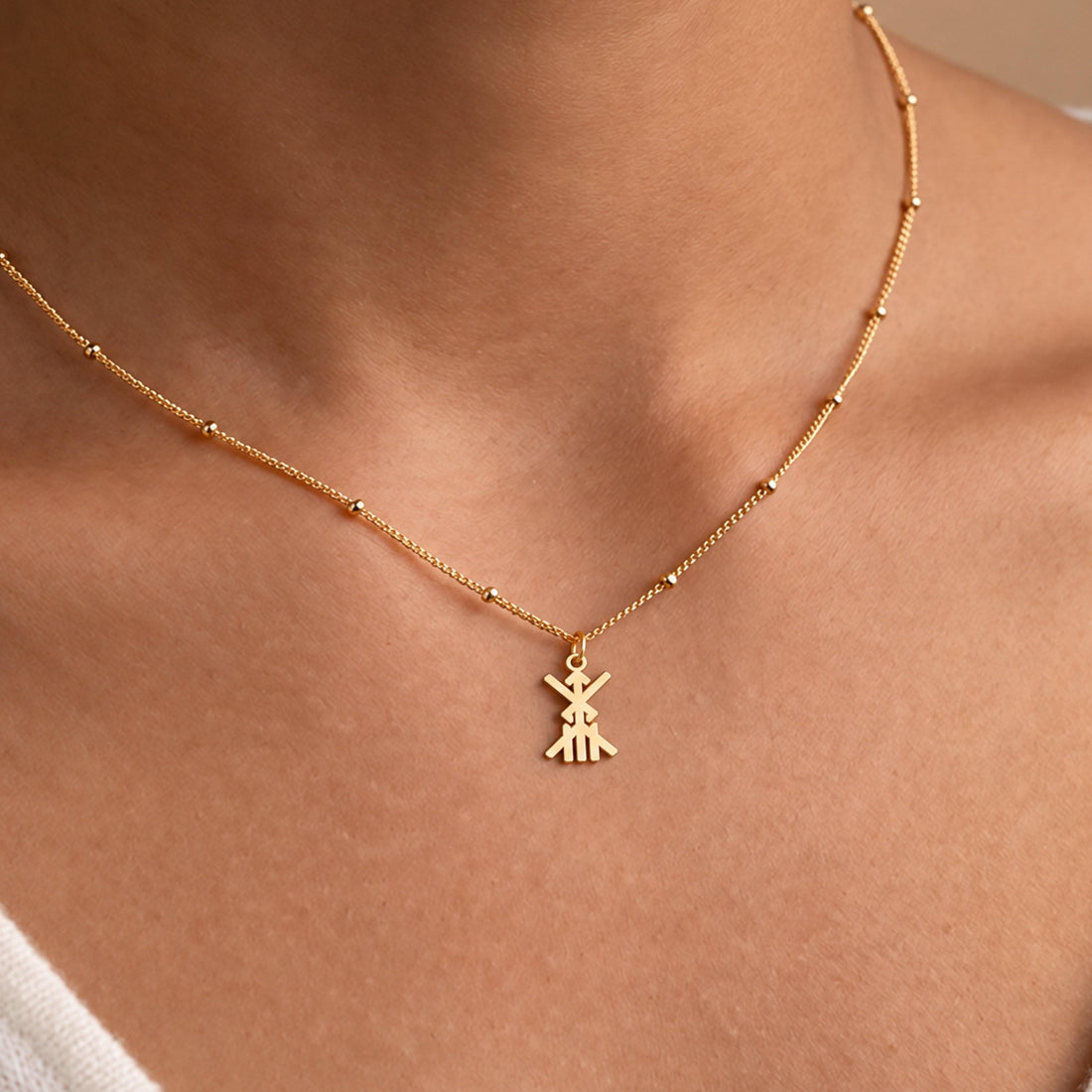 Viking Rune Symbol Charm Necklace