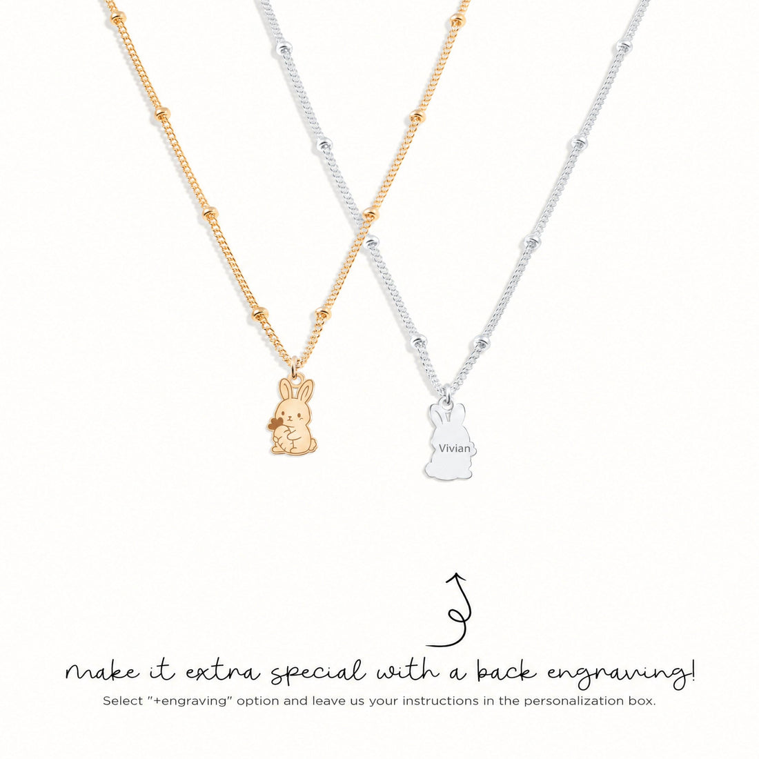 Bunny Rabbit Charm Necklace