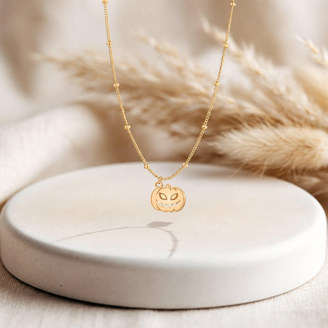 Jack O Lantern Charm Necklace