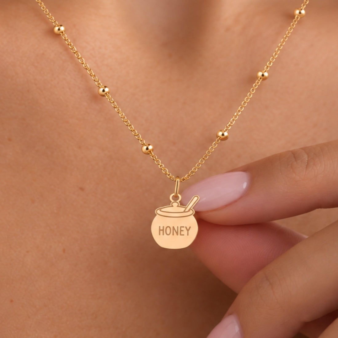 Honey Pot Charm Necklace
