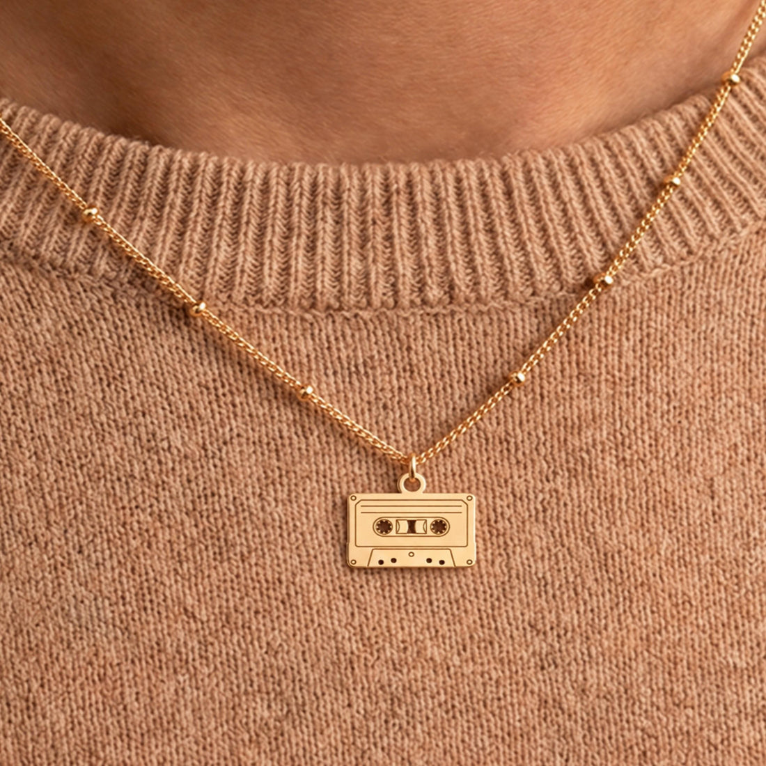 Cassette Tape Charm Necklace