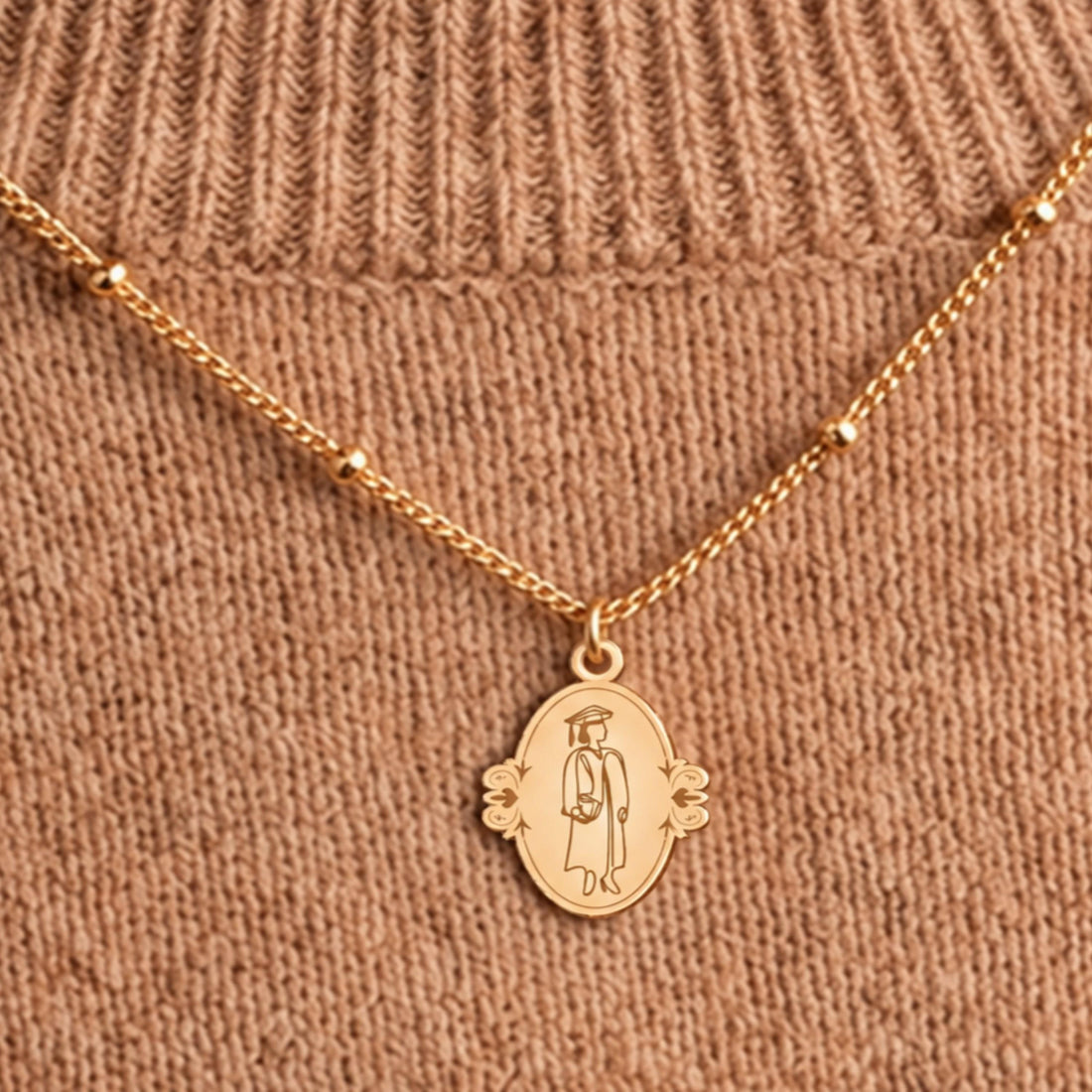 Oval Graduate Charm Necklace