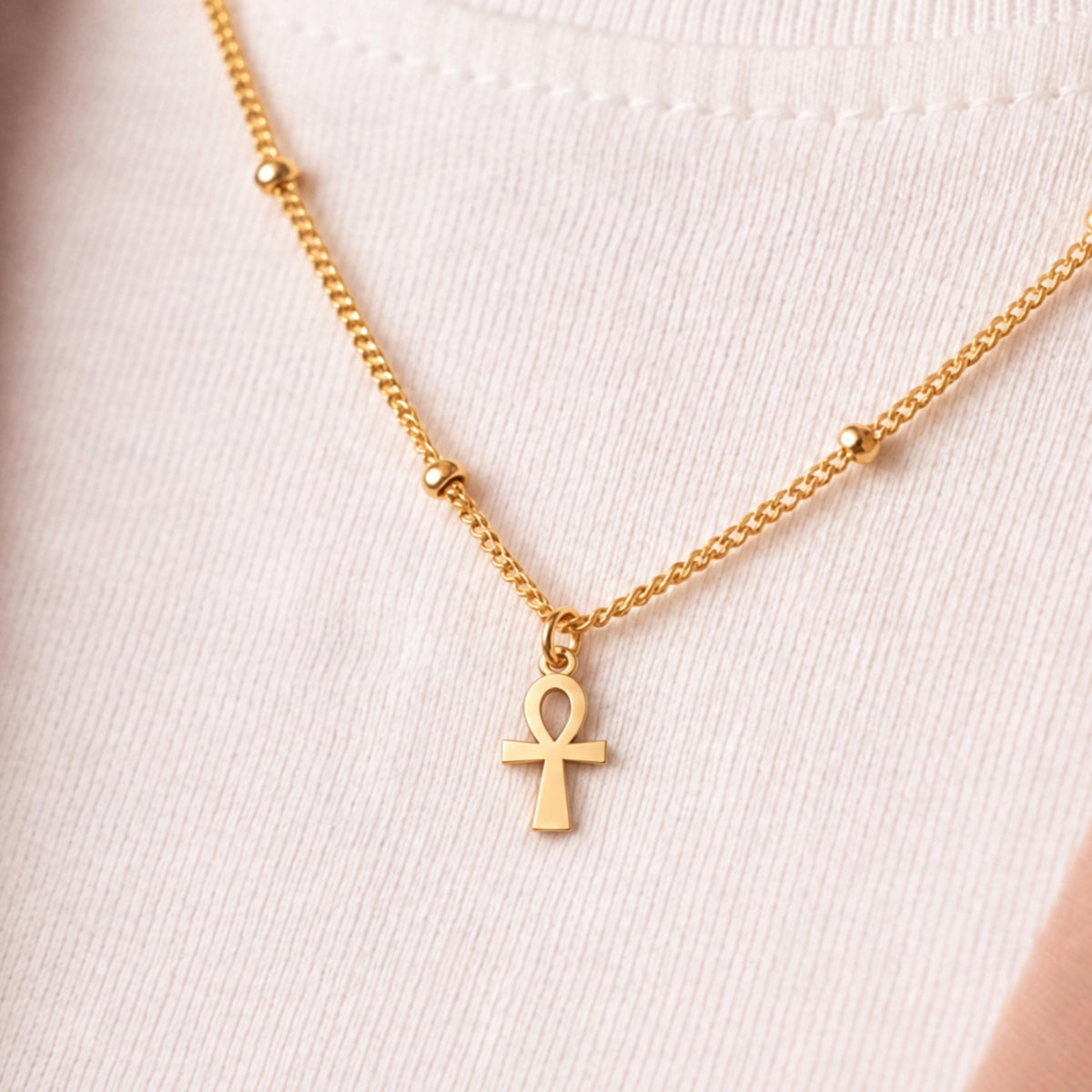 Ankh Symbol Charm Necklace