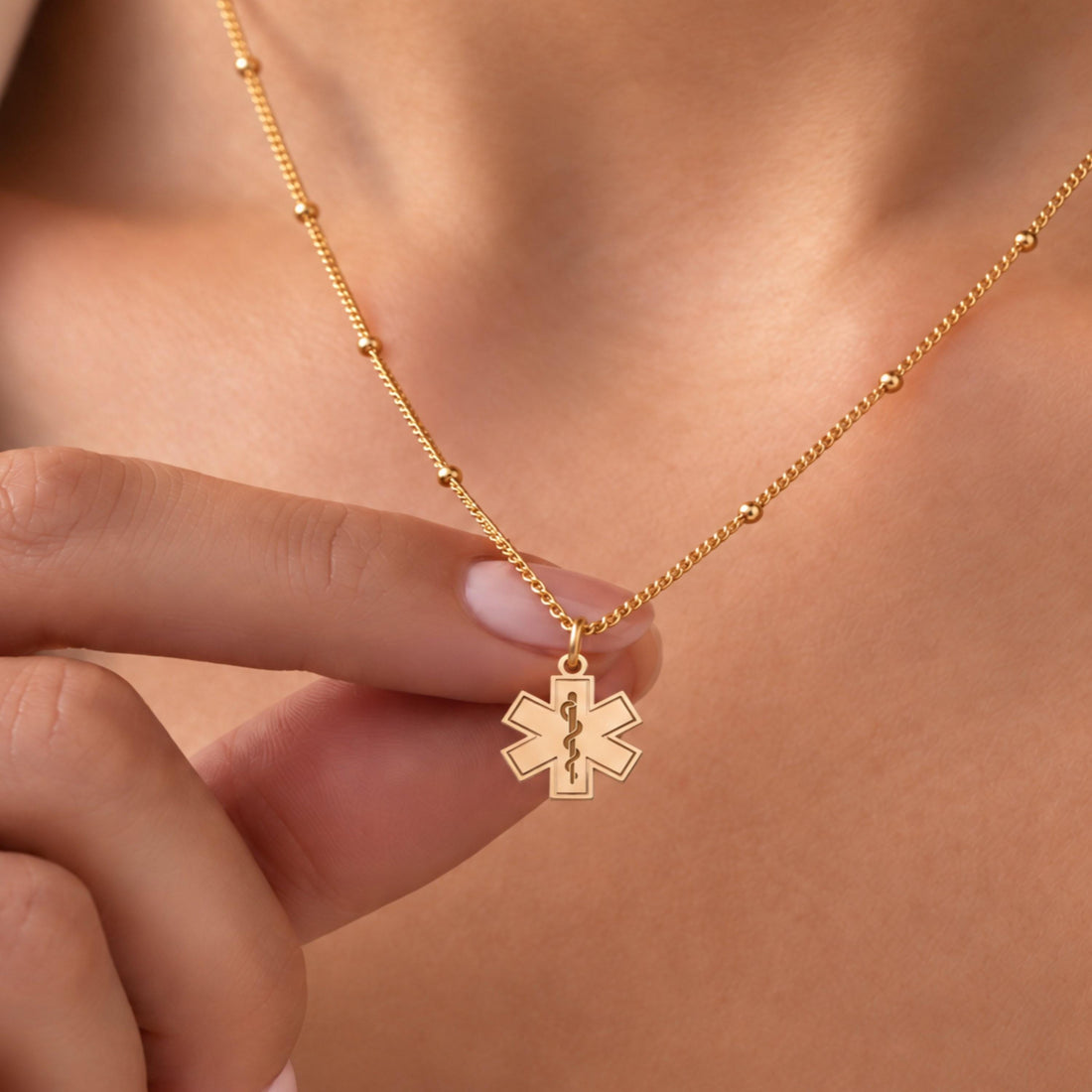 Star of Life Charm Necklace