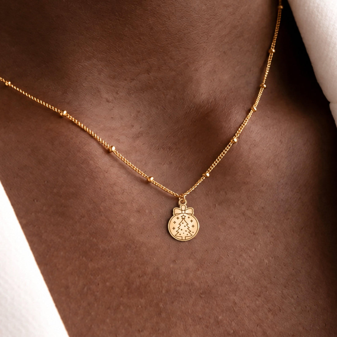 Christmas Tree Charm Necklace