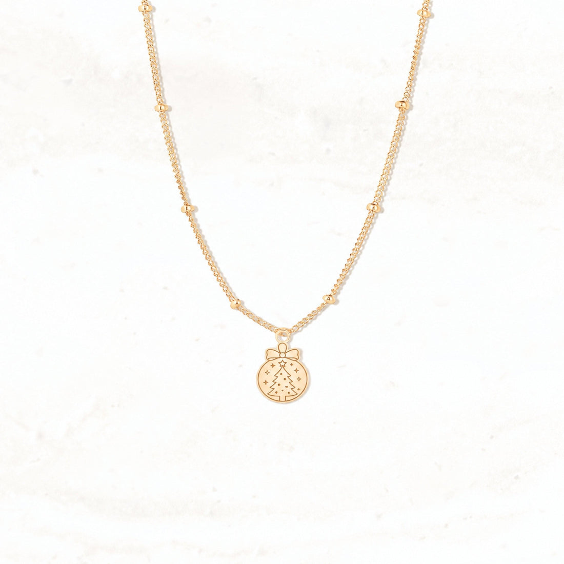 Christmas Tree Charm Necklace