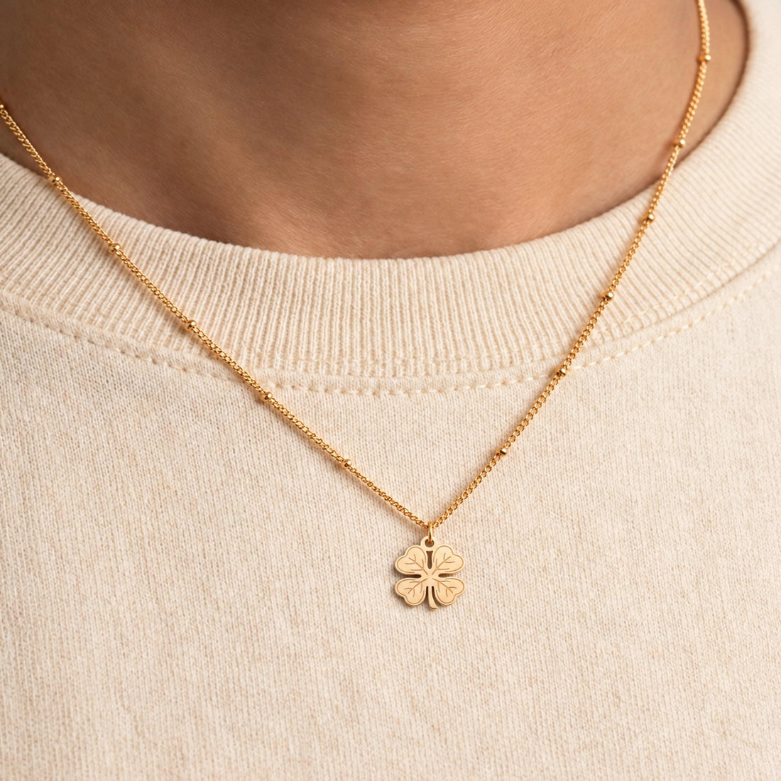 Four Leaf Clover Charm Necklace