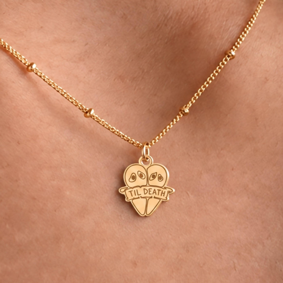 Ghost Couple Charm Necklace