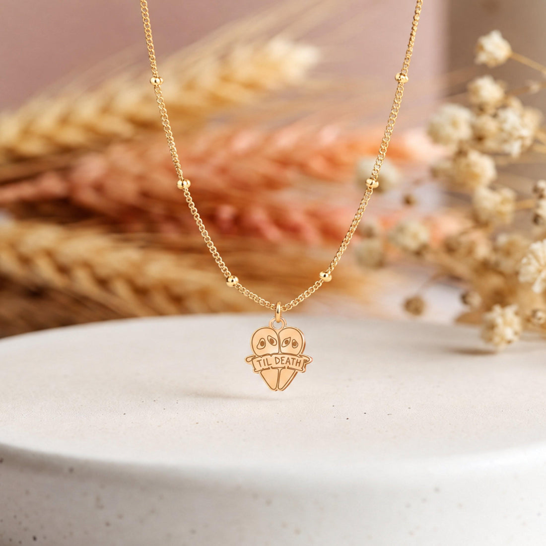 Ghost Couple Charm Necklace