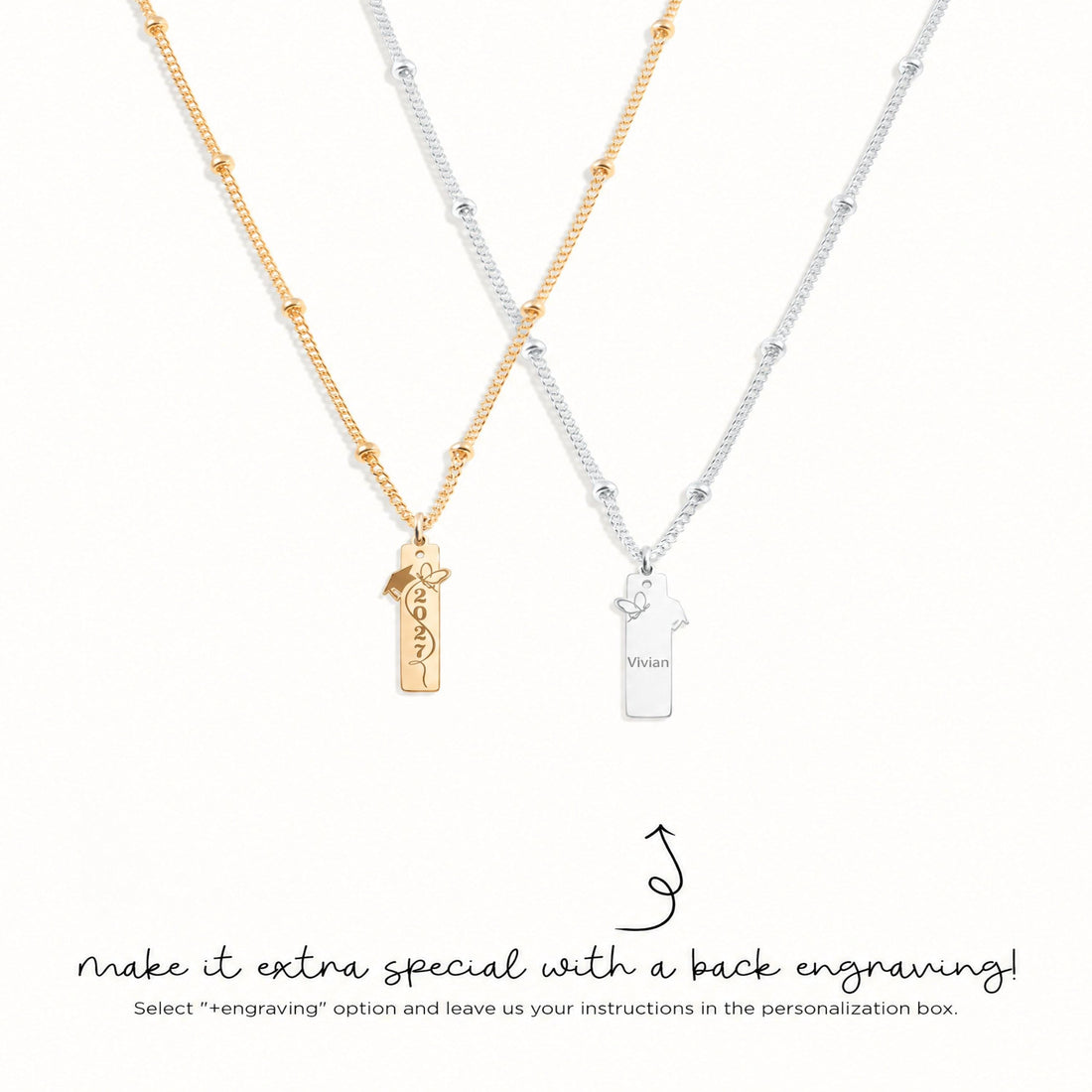 Graduation Cap Charm Necklace