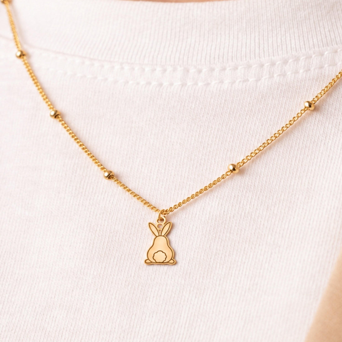 Sitting Rabbit Charm Necklace